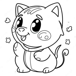 Cute Qiqi With Magical Powers Coloring Page 74046-61124