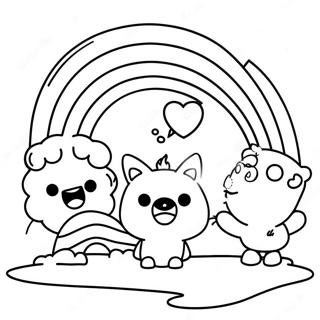 Orange Rainbow Friends Coloring Page 74065-61106