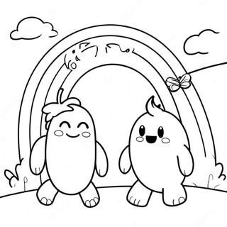 Happy Orange Rainbow Friends Coloring Page 74066-61110