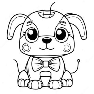 Cute Robot Dog With Bowtie Coloring Page 74076-61126