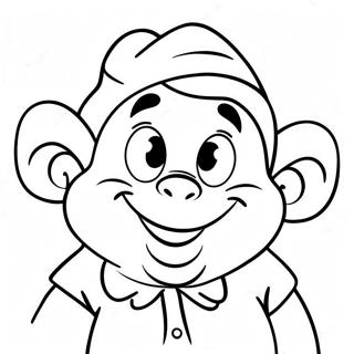 Dopey With Happy Expression Coloring Page 74126-61162