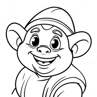 Dopey With Happy Expression Coloring Page 74126-61163