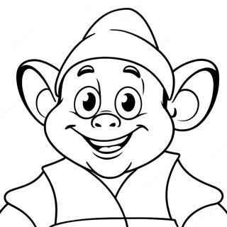 Dopey With Happy Expression Coloring Page 74126-61164