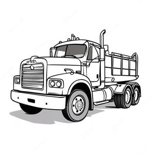 Colorful Mack Truck Coloring Page 74146-61177