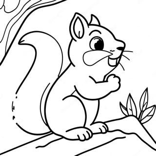 Adventurous Squirrel Coloring Page 74156-61189