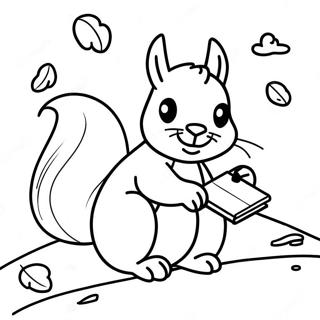 Adventurous Squirrel Coloring Page 74156-61192