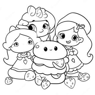 Strawberry Shortcake With Friends Coloring Page 74166-61196