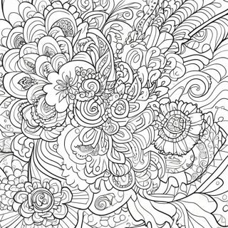 Stoner Trippy Abstract Patterns Coloring Page 74185-61230