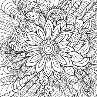 Psychedelic Mandala Coloring Page 74186-61210