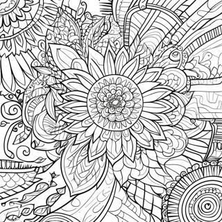 Psychedelic Mandala Coloring Page 74186-61212