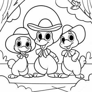 Three Caballeros Coloring Page 74195-61214