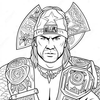 Intricate Wwe Coloring Page 741-591