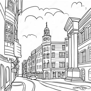 Historic Boston Landmarks Coloring Page 74226-61259