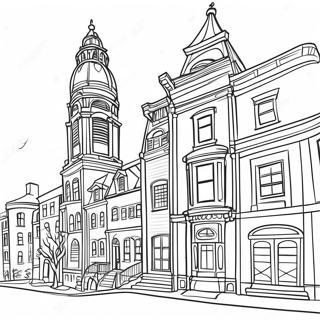 Historic Boston Landmarks Coloring Page 74226-61260