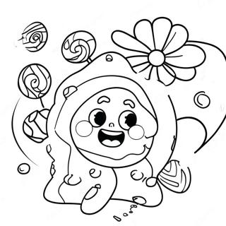 Colorful Candy Crush Characters Coloring Page 74236-61252