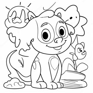 Vintage Cartoon Characters Coloring Page 74246-61269