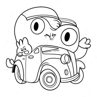 Vintage Cartoon Characters Coloring Page 74246-61270