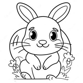 Bunny Printout Coloring Page 7424-6035