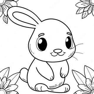 Bunny Printout Coloring Page 7424-6036