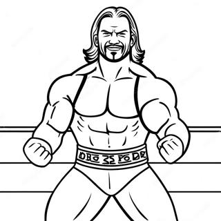 Wwe Superstar Action Pose Coloring Page 74286-61293