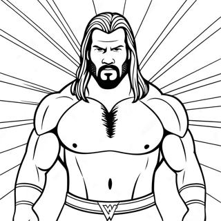 Wwe Superstar Action Pose Coloring Page 74286-61295