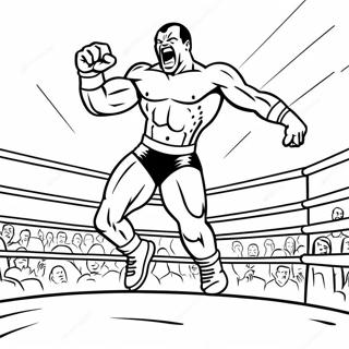 Detailed Wwe Wrestler Jumping On Opponent Coloring Page 742-596