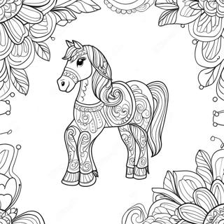 Decorative Horse Saddle Coloring Page 74306-61314