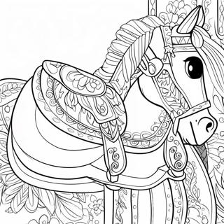 Decorative Horse Saddle Coloring Page 74306-61315