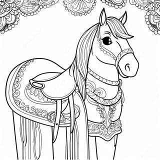 Decorative Horse Saddle Coloring Page 74306-61316