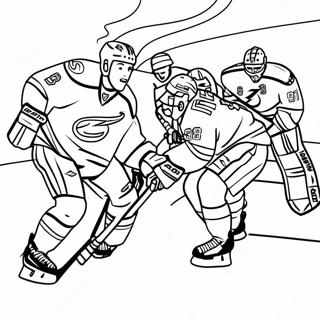 Tampa Bay Lightning Players In Action Coloring Page 74316-61317