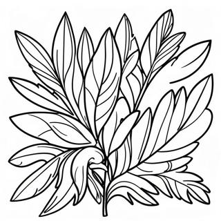 Colorful Palm Leaves Coloring Page 74326-61327