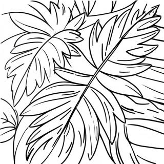 Colorful Palm Leaves Coloring Page 74326-61328