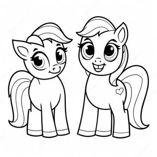 Cute Pony Friends Coloring Page 74346-61330