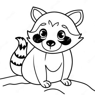 Raccoon Coloring Page 7434-6042