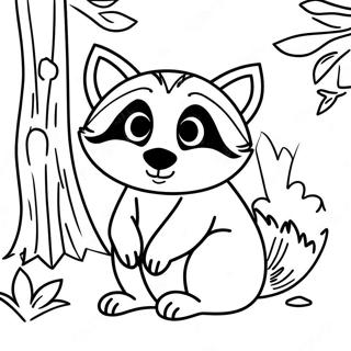 Raccoon Coloring Page 7434-6043