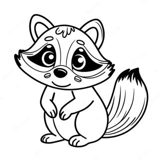 Raccoon Coloring Page 7434-6044