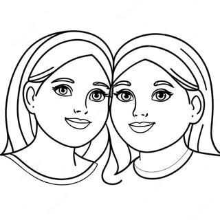 Sisters Forever Coloring Pages