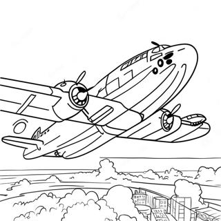 B-17 Bomber Coloring Pages