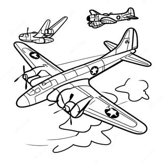 B 17 Bomber Coloring Page 74395-61374