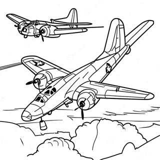 B 17 Bomber Coloring Page 74395-61375