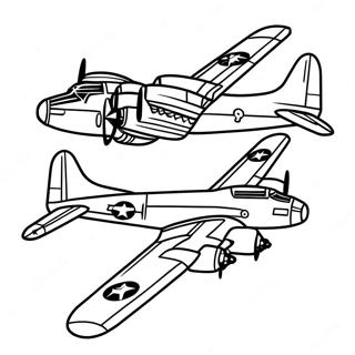 B 17 Bomber Coloring Page 74395-61376