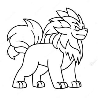 Arcanine In Action Coloring Page 74416-61390