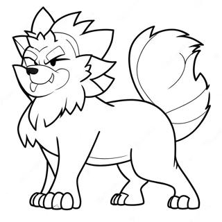 Arcanine In Action Coloring Page 74416-61391