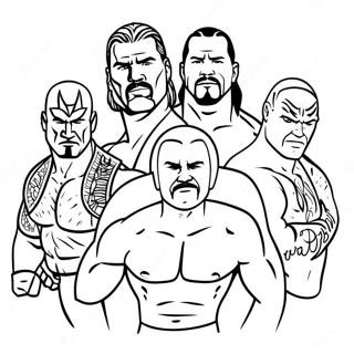 Wwe Superstars In Action Coloring Page 74426-61407