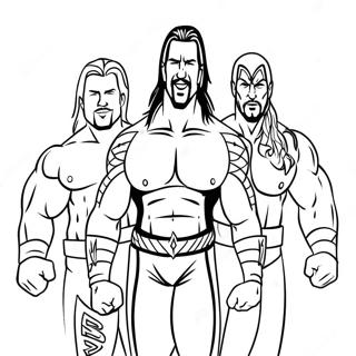 Wwe Superstars In Action Coloring Page 74426-61408