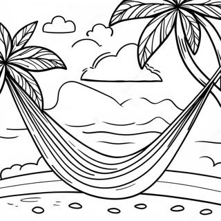 Hammock In A Tropical Paradise Coloring Page 74435-61410