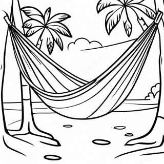 Hammock In A Tropical Paradise Coloring Page 74435-61411