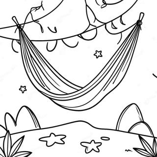 Cozy Hammock Under A Starry Sky Coloring Page 74436-61427