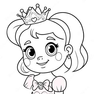 Sparkly Pinkalicious Princess Coloring Page 7445-6053