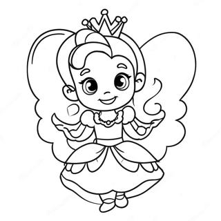 Sparkly Pinkalicious Princess Coloring Page 7445-6054